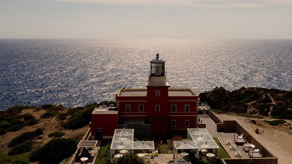 Faro Capo Spartivento wedding Sardinia - A view of the lighthouse from the rear, facing the wonderful south Sardinian sea.